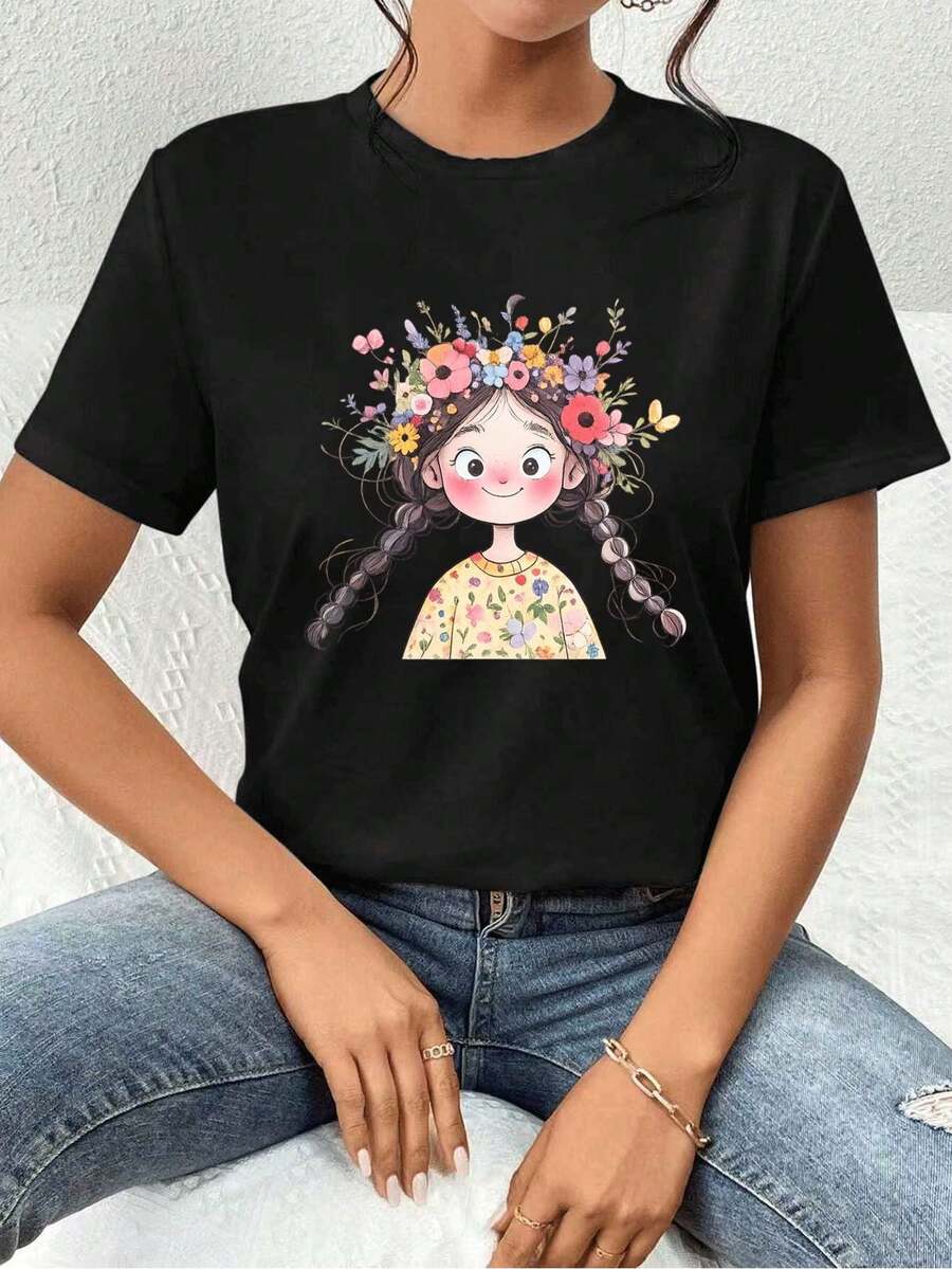 Women T-Shirts - Black - View 1