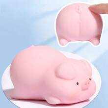 Schylling 1个可爱软萌面包猪减压玩具，潮流慢回弹挤压玩具，压力缓解小工具 - 彩色 - 查看 2