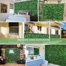 Artificial Greenery Wall Panels: 40'' X 120'' UV-Anti Faux Greennery Grass Wall Privacy Backdrop Fence Screen For Garden Fence Covering Privacy, Outdoor Indoor Home Decor - 40 x 120 IN - Xem 7