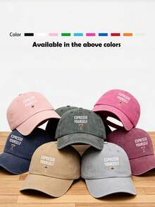 1pc Unisex Baseball Cap, Casual Letter Print Sun Hat Suitable For Daily Wear, Outdoor Activities, Travel, Hiking, Skiing, Spring & Autumn - Multicolor - View 13