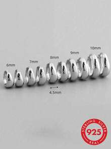 BALMORA 1pair Pure S925 Silver Ear Studs For Women, Ear Cuff, Daily Wear, Gift For Girls Wedding Engagement Bridal Jewelry - Silver - View 1