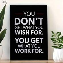 One Inspirational Quote "What You Get Is Not What You Wish For, But What You Strive For." - Canvas Art Printed Poster, Modern Wall Art Decoration Picture, Suitable For Decoration In Living Room, Bathroom, Dining Room, Kitchen, Office, Bedroom - Multicolor - View 3