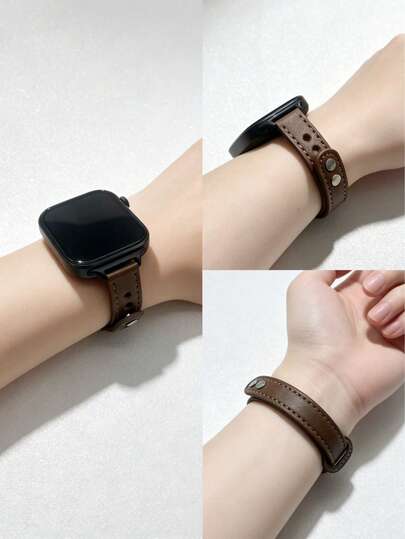 1 dây đeo đồng hồ da unisex, tương thích với Redmi Watch 6, Watch 5, thoáng khí và thoải mái, khóa cài, phụ kiện dây đeo cổ tay, tương thích với Redmi Watch 4, Mi Band 8 Pro/9 Pro