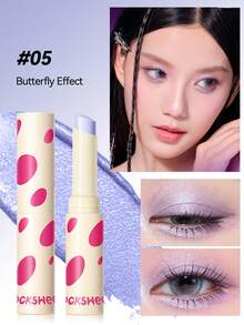ROCK SWEET Shimmering Spectrum Eyeshadow Stick - One Swipe Creates Matte, Luminous And Smoky Eye Makeup, Using Earthy Tones, Smudge-Proof Cosmetics - 05#幻紫高光色 - 查看 1