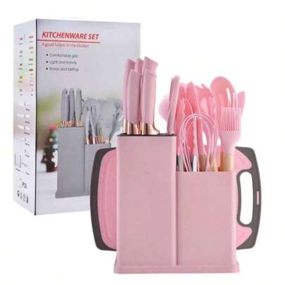 Pink Heat-Resistant Silicone Kitchen Utensil Set – Dishwasher , Non-Scratch Spatulas Perfect For Nonstick Cookware.