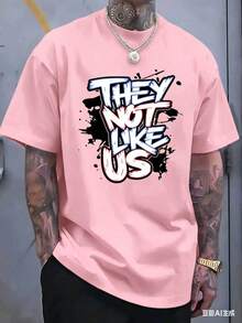 Men's Fashionable Summer Patterned Short-Sleeve T-Shirt, Cool And Stylish, With Unique Printed Designs. Suitable For Various Occasions, With A Wide Range Of Colors And Styles - Hồng - Xem 1