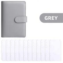 A6 Budget Binder,,Soft PU Leather Notebook Binder With 12 A6 Zipper Envelopes For Budgeting And Saving - Multicolor - View 9