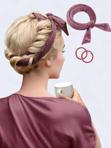 Faixa de Cabelo Ondulado Sem Calor, Scrunchie Ondulado Sem Calor, Faixa de Cabelo Ondulado para Dormir, Ferramenta de Estilo de Ondulação Natural Suave DIY, Ferro de Ondular, Ondulação Sem Calor, Ferro de Ondular, Produtos e Acessórios de Beleza para Salão de Cabelos - Azul bebê - Visão 9
