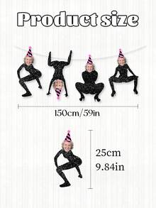 Personalized Portrait Pull Flag, Birthday Party Decor, Funny Birthday Face Pull Flag, Personalized Birthday Photo Pull Flag, Customized Birthday Pull Flag For Any Age - Multicolor - View 10