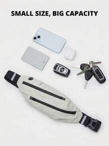 CAMEL CROWN Outdoor Sports Waist Bag, Compact Portable Waist Pack For Running, Cycling, Fitness, Unisex - Moonlight Gray - View 2