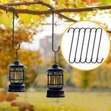 4 móc treo hình chữ S lớn, dài 30cm, dùng để treo chăn, nhà chim, quần áo, dụng cụ nhà bếp. - Một kích thước phù hợp với tất cả - Xem 2
