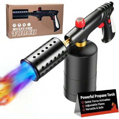 Propane Torch, Cooking Blow Torch Gun, Charcoal Lighter, Flame Thrower, Kitchen Food Torch Head For Grill, Sous Vide, BBQ (Tank Not Included) (Camouflage-B),45286574