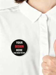 Personalized Custom Badge - Add Any Text, Photo Or Pattern. Suitable For Various Promotional Events, Workplace, Birthday Celebrations And Other Occasions. Unisex Design, Perfect As Personalized Gift, Graduation Souvenir, Party Favor Or Back To School Supplies. - Multicolor - View 6