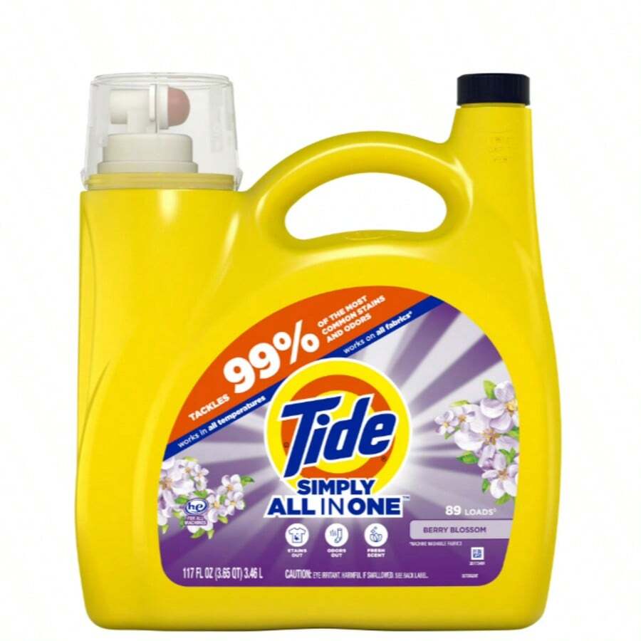 Tide Simply Liquid Laundry Detergent Berry Blossom Scent 117 Fl Oz 89 Loads Everyday Clean Fresh Formula - Detergent - View 1