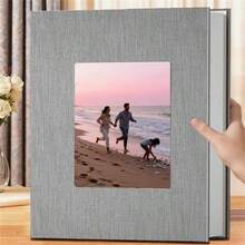 1pc Premium Photo Album, 6 Inch, 200 Pockets, Extra Large Capacity Family Wedding Album Holds 200 Photos, Multiple Sizes Available, Valentine's Day Gift - 1PC - View 6