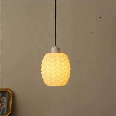 1pc Personalized Art DIY Pendant Lamp Shade, 3D Printed, Made Of High-Quality PLA Material, Modern Minimalist Style, Suitable For Living Room/Bedroom/Dining Room/Bar/Cafe/Exhibition/Commercial Use, Hanging Pendant Lamp Accessory (Bulb, Lamp Holder, And Suspension Wire Not Included)