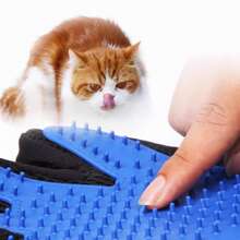 Guante de aseo para gatos - Herramienta esencial para eliminar el pelo, adecuado para masaje y baño de mascotas. Diseño de 5 dedos que elimina el pelo de manera efectiva. Ideal para propietarios de gatos que quieren asear a sus mascotas fácilmente. - Multicolor - Ver 4