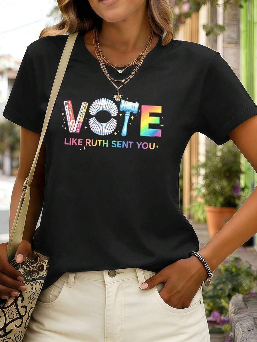 Women T-Shirts - Black - View 1