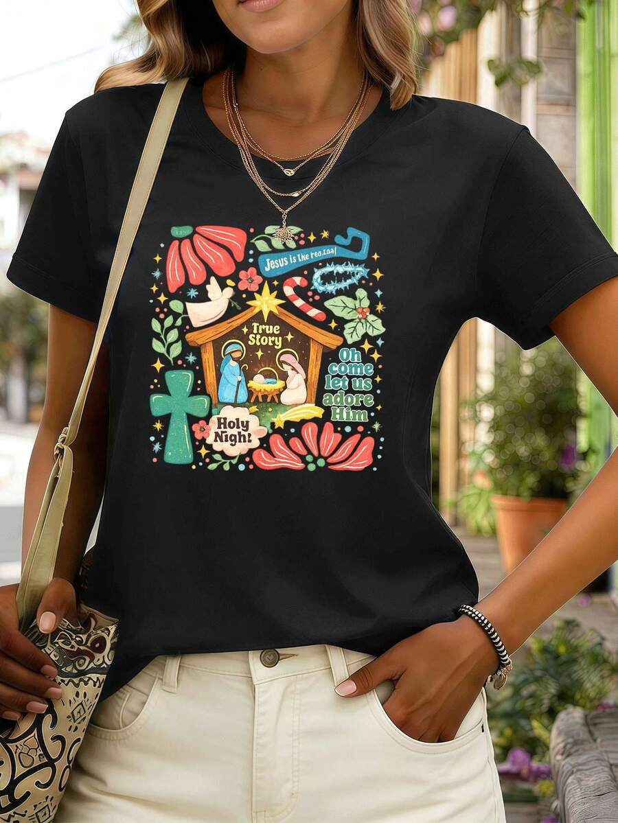 Women T-Shirts - Black - View 1
