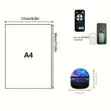 1pc All-Scene LED Galaxy Projector Night Light, Star Sky Aurora Ocean Wave Projection, RGB 16 Colors Dynamic Effects With Remote Control USB Powered For Bedroom Home Decor Camping Wedding Holiday Party Gift For All Occasions - Multi-color light - View 10