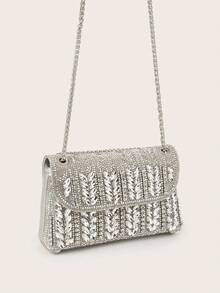 闪耀夺目、魅力四射、优雅精致、低调奢华的晚宴包，适合派对、婚礼、盛大晚宴、正式场合，可搭配婚纱、礼服、舞会礼服、生日礼服。 - 銀色 - 查看 5