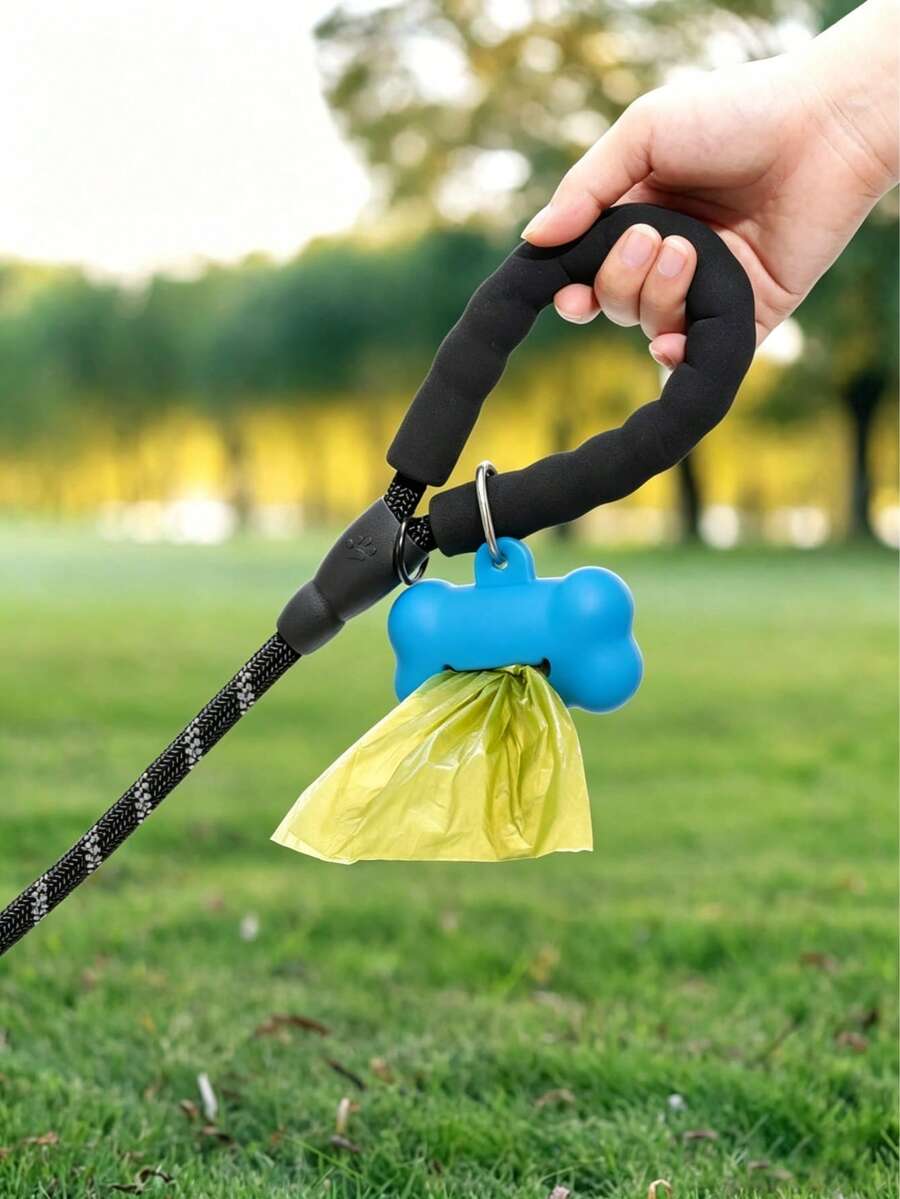 1个狗狗便便袋收纳袋，适用于牵引绳，狗狗粪便袋分配器，柔软面料，幼犬便盆袋，小型犬适用，狗狗清洁用品，宠物用品 - 查看 1