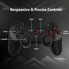 PS3 Game Controller - Wireless PC Controller - Dual Vibration, Bluetooth Connectivity, Rechargeable, PS3 Remote - White - View 10