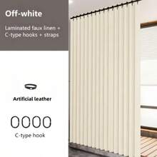 1 Stück Mehrfarbiger, hitzebeständiger, faltbarer Duschvorhang - modisches Grau-Beige-Kaffee Gewebe für Zuhause und Hotel Badezimmer Raumteiler, inklusive Haken und Bänder, modernes Luxus Design - A - Übersicht 13