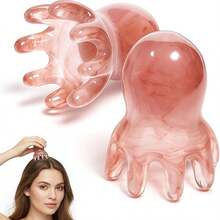 可爱章鱼头部按摩器，8条触手，头部按摩器，刮痧面部工具，头部和身体放松，独特的按摩点，手动深层组织按摩工具，学校，返校，旅行，旅行必备，居家必备，水疗，按摩工具，按摩 - 彩色 - 查看 15