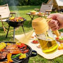1 cái - Bình xịt dầu ô liu, bình xịt nấu ăn 2 trong 1, chai nhựa đựng dầu và giấm dung tích 15.216oz/450ml, 20.288oz/600ml, bình xịt dầu và giấm dùng trong nhà bếp, trộn salad, chiên rán, nướng. - Xem 3