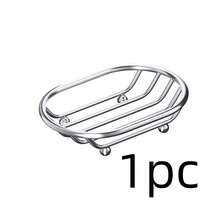 1/2 buah Tempat Sabun Oval, Wadah Sabun Pengering Otomatis, Kotak Penyimpanan Sabun Kamar Mandi, Bahan Stainless Steel Tebal, Tahan Lama, Aksesori Kamar Mandi - Beraneka warna - View 9