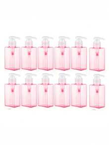 1/12個 100ml 壓頭式迷你旅行分裝瓶 塑膠方形乳液分裝容器 洗面乳洗沐用品空瓶 - 多色 - 查看 10