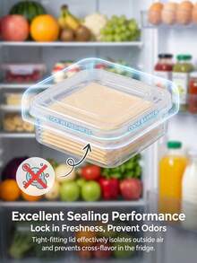 1pc Transparent PP Cheese Storage Container, Suitable For Home Refrigerator Preservation - Clear - View 5