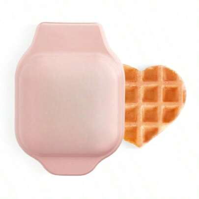 By Dash Heart Mini Maker For Individual Waffles, Hash Browns, Keto Chaffles, Non-Stick, 4 Inch - Pink Heart