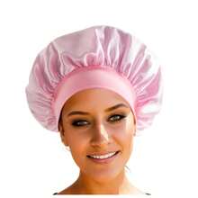 Customized Satin Smooth Sleep Cap, Customized Women's Silk Sleep Cap, Can Be Customized With Name Or Logo, With Loose Elastic Band, Nighttime Hair Cap For Women, Suitable For All Hair Types - Multicolor - View 11