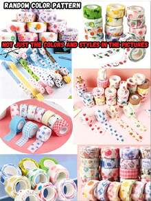 10 piezas/paquete Vendas autoadhesivas no tejidas de colores aleatorios, cinta de protección para dedos y muñecas, vendas elásticas con diseño de dibujos animados, adecuadas para deportes al aire libre, fitness, escuela, uso doméstico, regalo ideal para amigos, accesorios deportivos Cinta de fitness - Multicolor - Ver 9