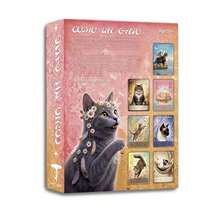 42張貓咪塔羅牌 - 貓咪占卜牌 輕柔感受世界 Celeste Moreau 靈性卡牌遊戲 可愛貓咪占卜套組 適合冥想、療癒與自我探索禮物 - 粉色 - 查看 5