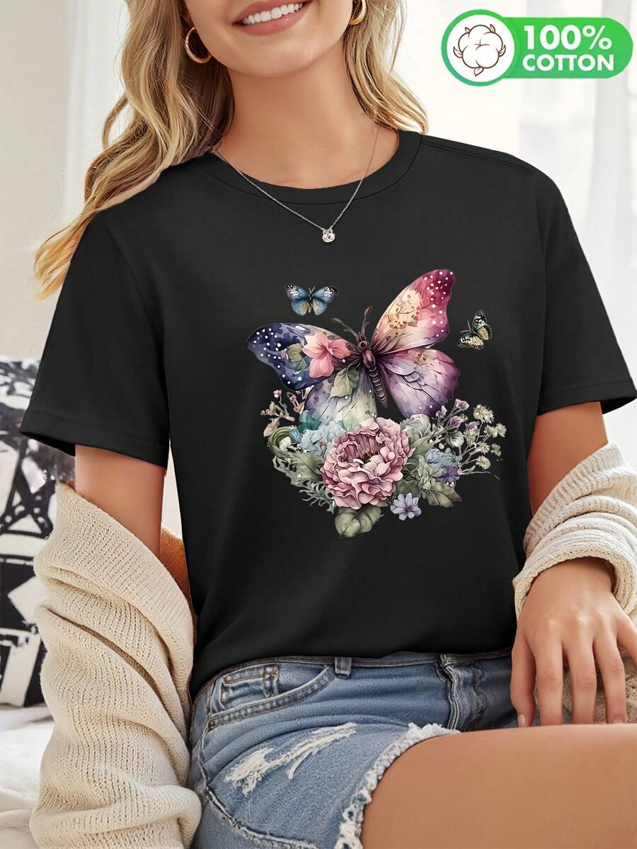 Women T-Shirts - Black - View 1