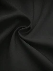 Áo sơ mi nữ tay ngắn cài cúc màu trơn cổ điển, chất liệu nhẹ, đa năng màu đen cho mùa hè. - màu đen - Xem 5