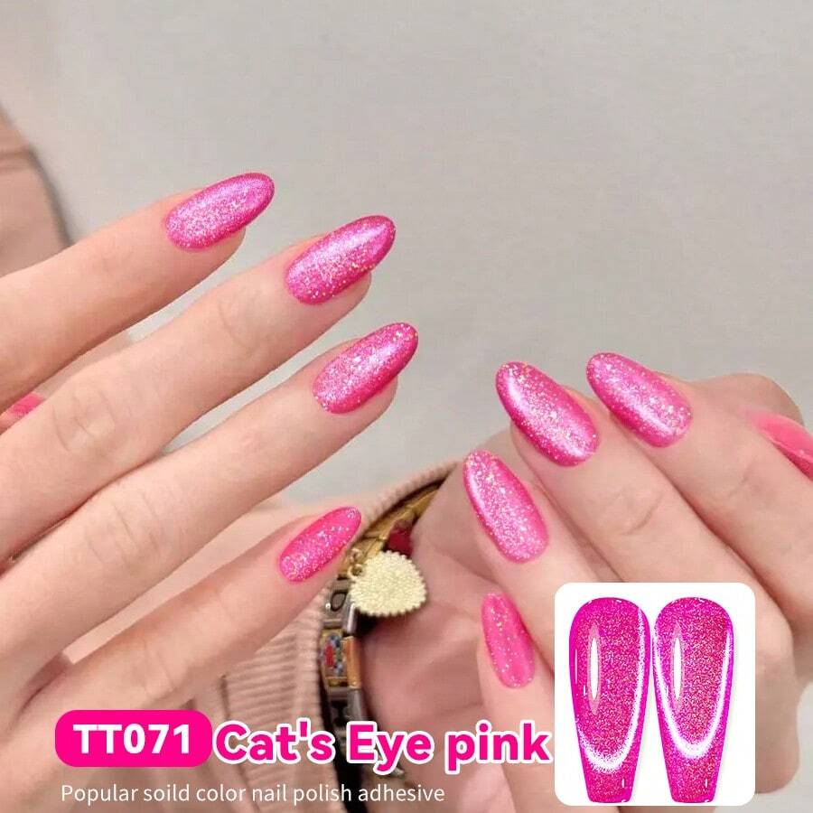 TARTU Semi-Permanenter Nagellack, HEMA-frei, TPO-frei, 8 ml Gel-Nagellack mit Katzenaugen-Effekt, Jelly und Glitzer, professionelle DIY-Maniküre, Geschenk für Frauen - Verschiedenfarbig - Übersicht 1