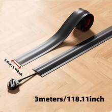 1 Roll 39.37in/118.11in Self-Adhesive Cable Management Raceway, For Securing Cables, Flexible Cable Protector, Easy Installation, Designed For Concealing Network Cables And Power Cords, Suitable For Surface Mounting - A - View 14