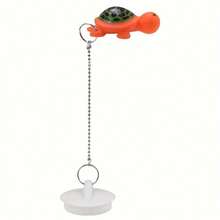 1个卡通排水塞，水槽塞，浴缸水槽塞，配有15英寸不锈钢珠链，可爱优质浴室塞，适用于厨房、浴室、浴缸和洗衣池 - 彩色 - 查看 7