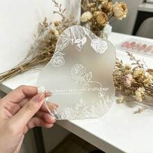 1件不對稱長方形花卉圖案美甲展示板 藝術風格美甲產品攝影道具背景板 透明壓克力拱形桌面美甲樣品展示架 美甲色卡展示架 - 彩色 - 查看 13