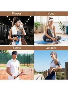 Women's Headband, Made Of Soft And Elastic Hair Ties, Fashionable Anti-Slip Sweat-Absorbent Sports Headband, Suitable For Daily Workout, Running, Yoga And Makeup - Headband - View 10