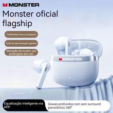 Monster Q11 True Wireless Earbuds, Semi-In-Ear Design, Bluetooth 5.4, 30H Playtime, HD Sound, Low Latency for Music & Gaming – Black - 查看 13