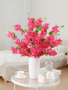 MEHELANY 1 pieza Rama artificial de Buganvilla rosa, Flor de seda falsa de Buganvilla, Rama colgante de primavera y verano con tallo largo, Imitación de Buganvilla de tallo largo para decoración de jarrones en el hogar, arco de boda, patio del jardín, arreglo floral de fiesta, guirnalda DIY - Rosa roja - Ver 3