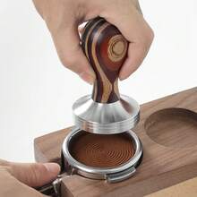 Thread/Flat Bottom Colorful Wooden Handle Coffee Tamper Detachable Heavy Duty Coffee Powder Hammer Hand Press 51/53/58 MM - Multicolor - View 5