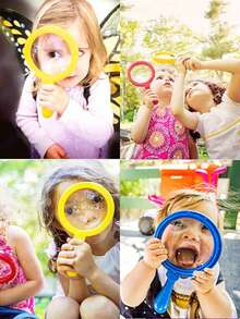 Multi-Color Handheld Multi-Function Magnifier With Stand, Educational For Children, Elderly, Anti-Drop, Reading Magnifier For Students - Magnifier - View 3