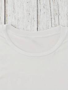 Women's T-Shirt With Floral And Dandelion Print - Oversized Loose Fit Round Neck Short-Sleeved Top With A Vibrant Multicolored Dandelion And Daisy Design, Breathable Fabric, Casual Spring/Summer Blouse For Leisure Wear, Picnics, Garden Parties - Basic Pattern With Multicolored Sleep Pattern - White - View 3