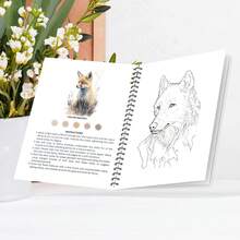 1pc New Watercolor Sketchbook, Built-In Outline, Spiral Binding, Removable Pages, Easy Coloring, Leisure & Entertainment, Relaxing Time Killer, Great Gift Idea (Pen Not Included) - Single Piece - View 5